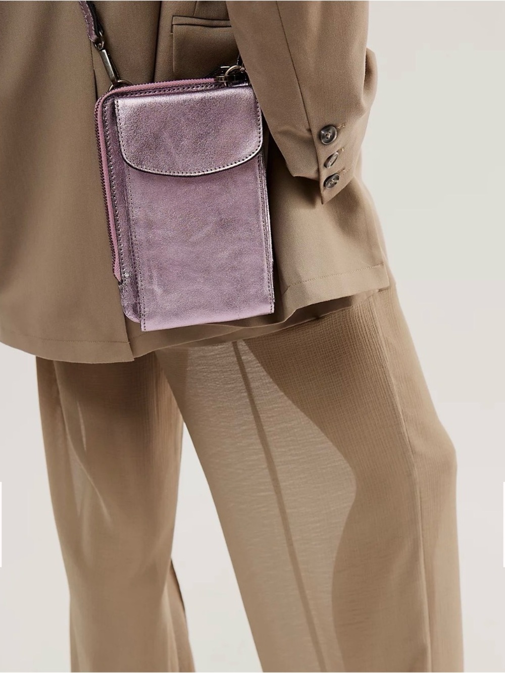 Free People Shine Bright Crossbody Purse in Frosted Lavender